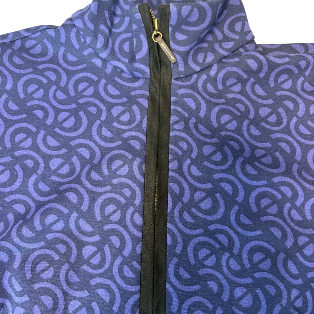 J.McLaughlin NWOT Bedford‎ Purple Geometric Link Quarter Zip Dress Small - Picture 6 of 9